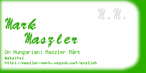 mark maszler business card